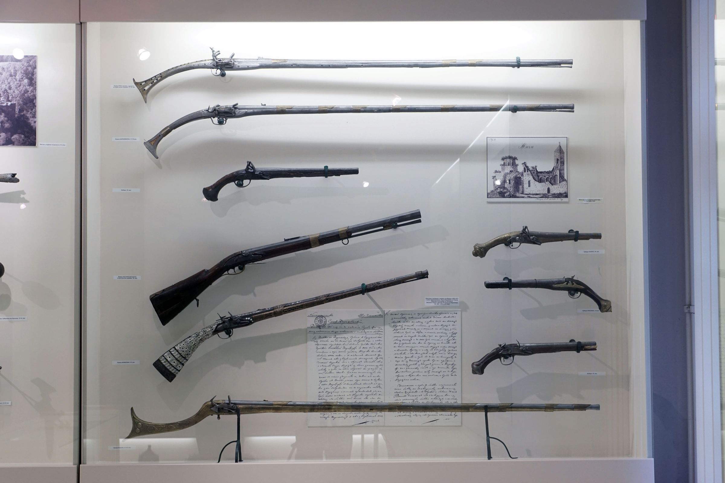 Display case with craft firearms